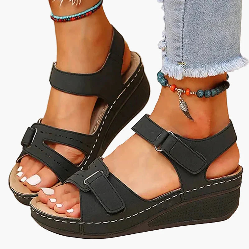 Damen Komfort-Wedgesandalen für Spaziergänge und Alltag – Ergonomisch, Modern, Verstellbar