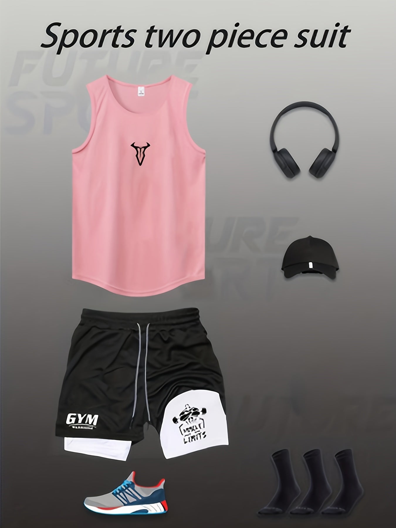 Herren Fitness Trainingsset – Muskelaufbau Tanktop & Shorts für Gym und Workout