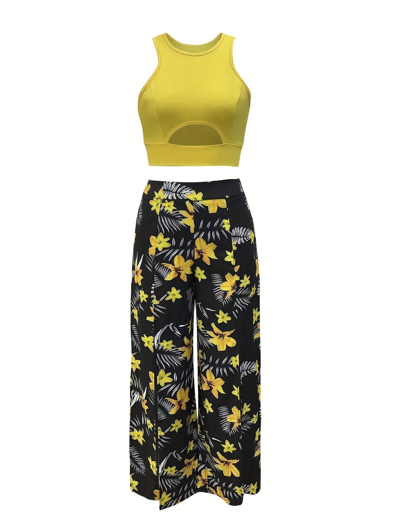 Damen Maxirock mit Tropenmuster und Schlitz – Eleganter Sommer-Look für Alltag & Urlaub
