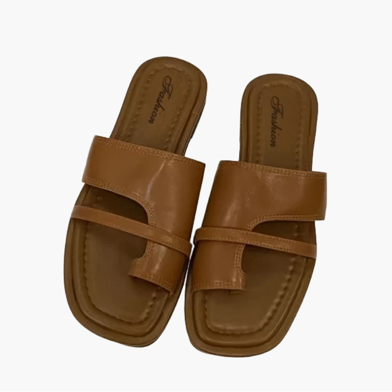 Damen Flache Casual Pantoletten – Offene Zehen, Bequeme Sommerschuhe für Alltag & Freizeit