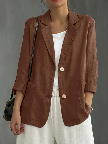 Damen Blazer Elegant Locker Business Freizeitjacke