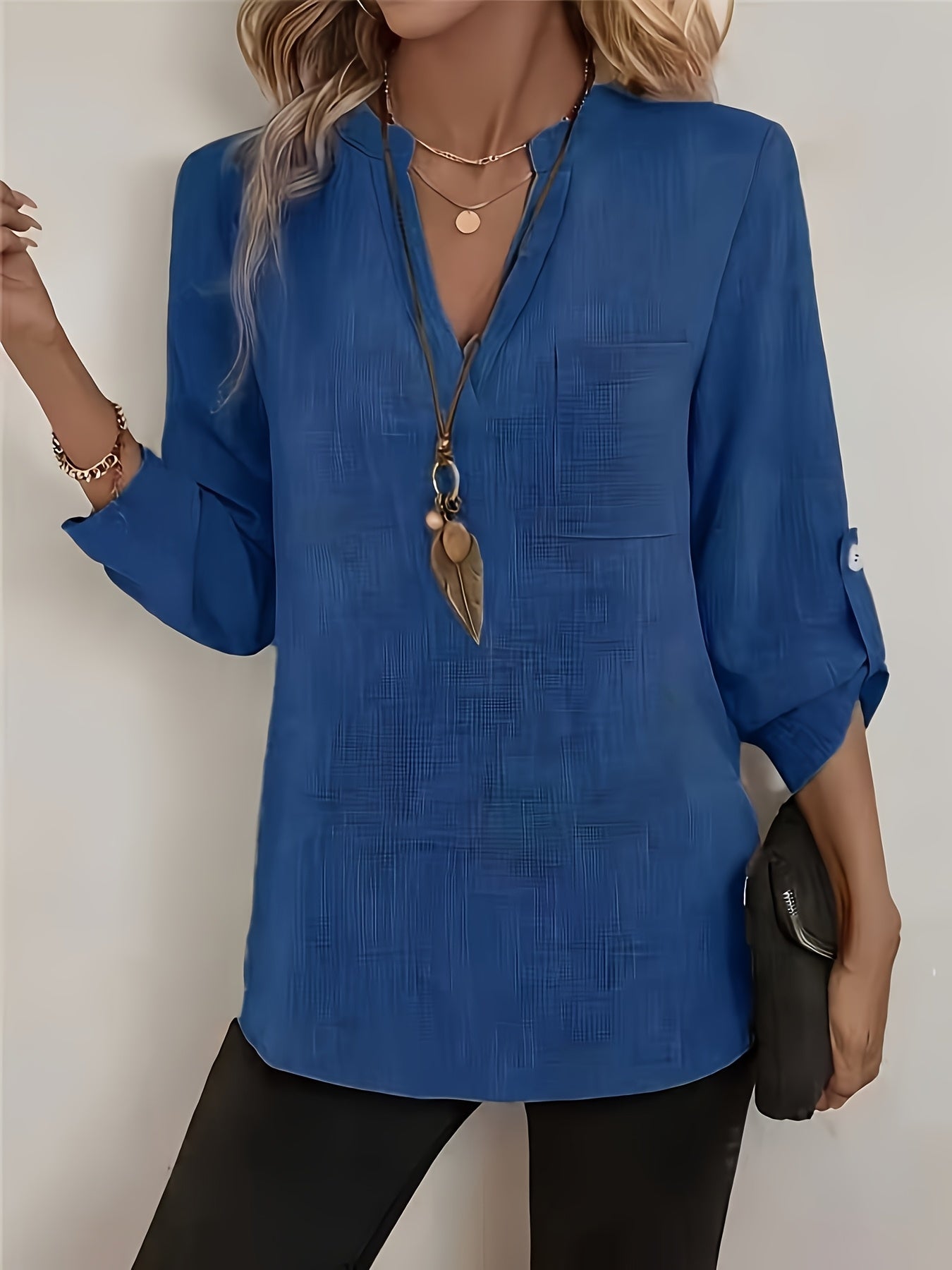 Damen Tunika-Bluse im legeren Boho-Stil für Alltag und Büro