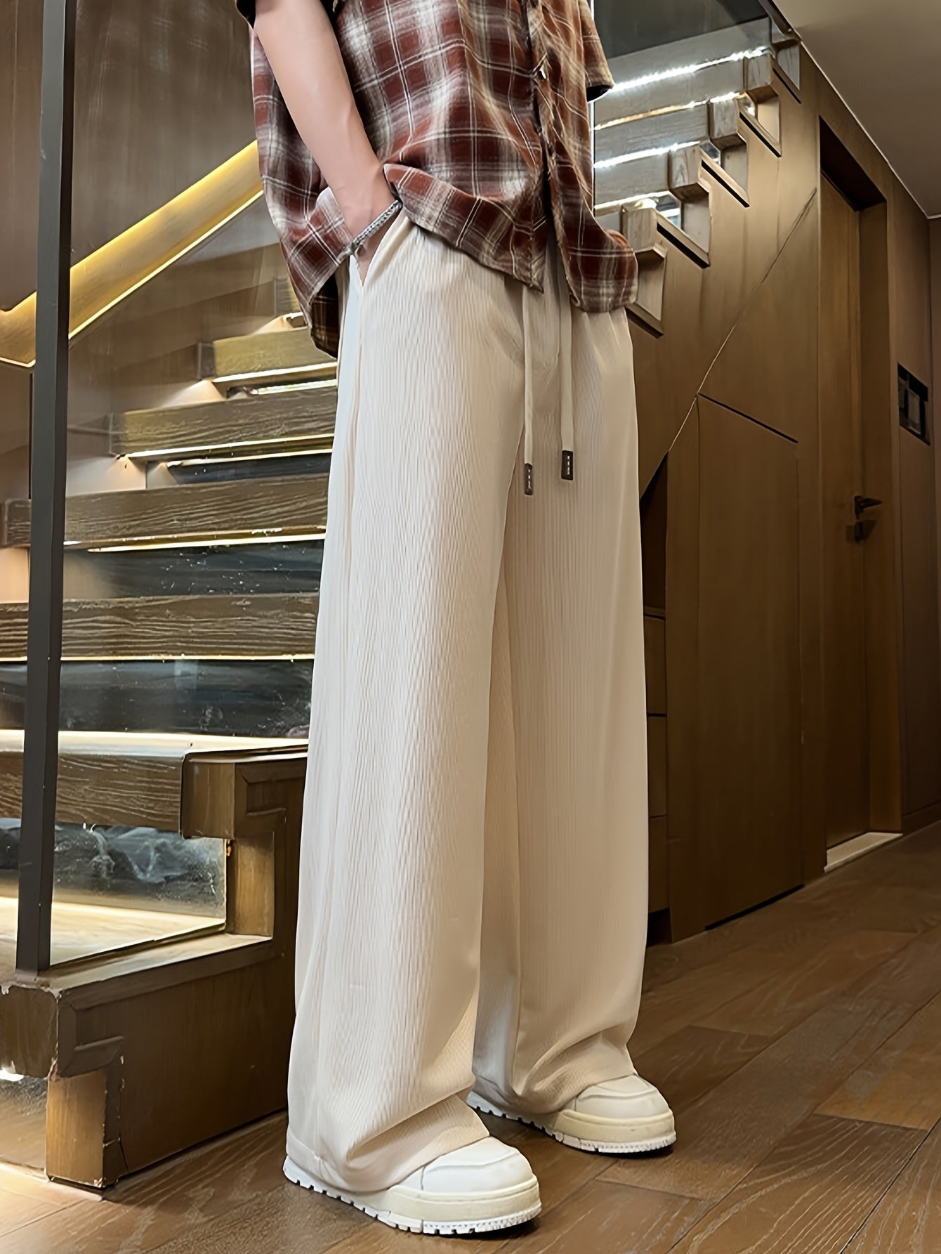 Herren Weite Hose im Urban Style – Moderner Relaxed Fit mit weitem Bein