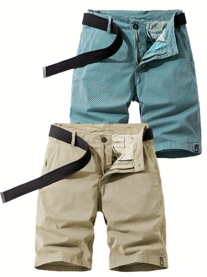 Herren Outdoor-Bermuda Shorts – Freizeit & Abenteuer, atmungsaktiv, mit Gürtel