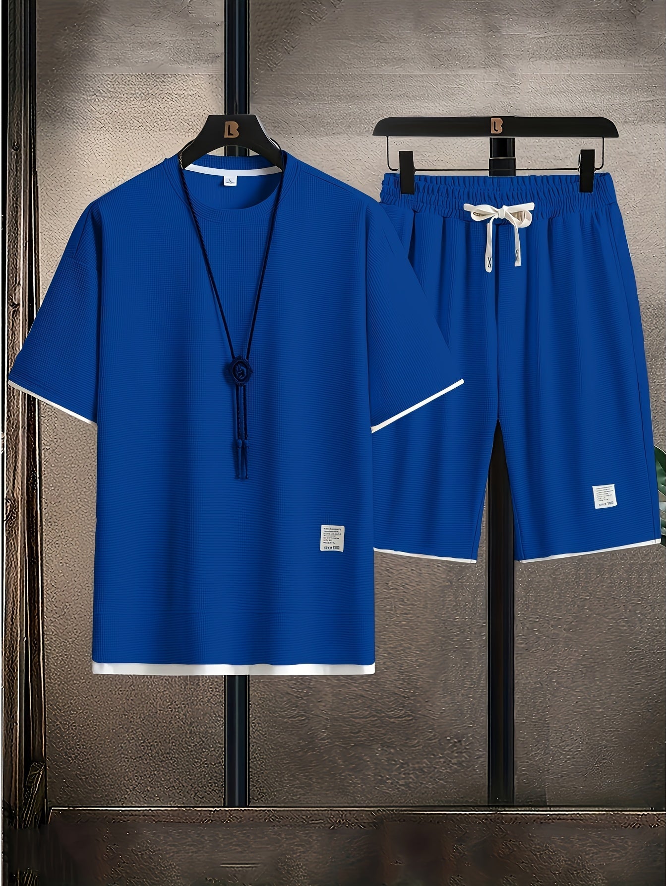 Herren Sommer Freizeitset – Sportlicher Kurzarm-Anzug mit Shorts für Alltag & Freizeit