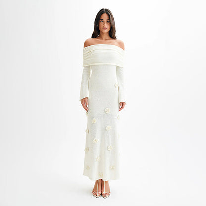 Adele – Strick-Badebluse mit Blumenmuster