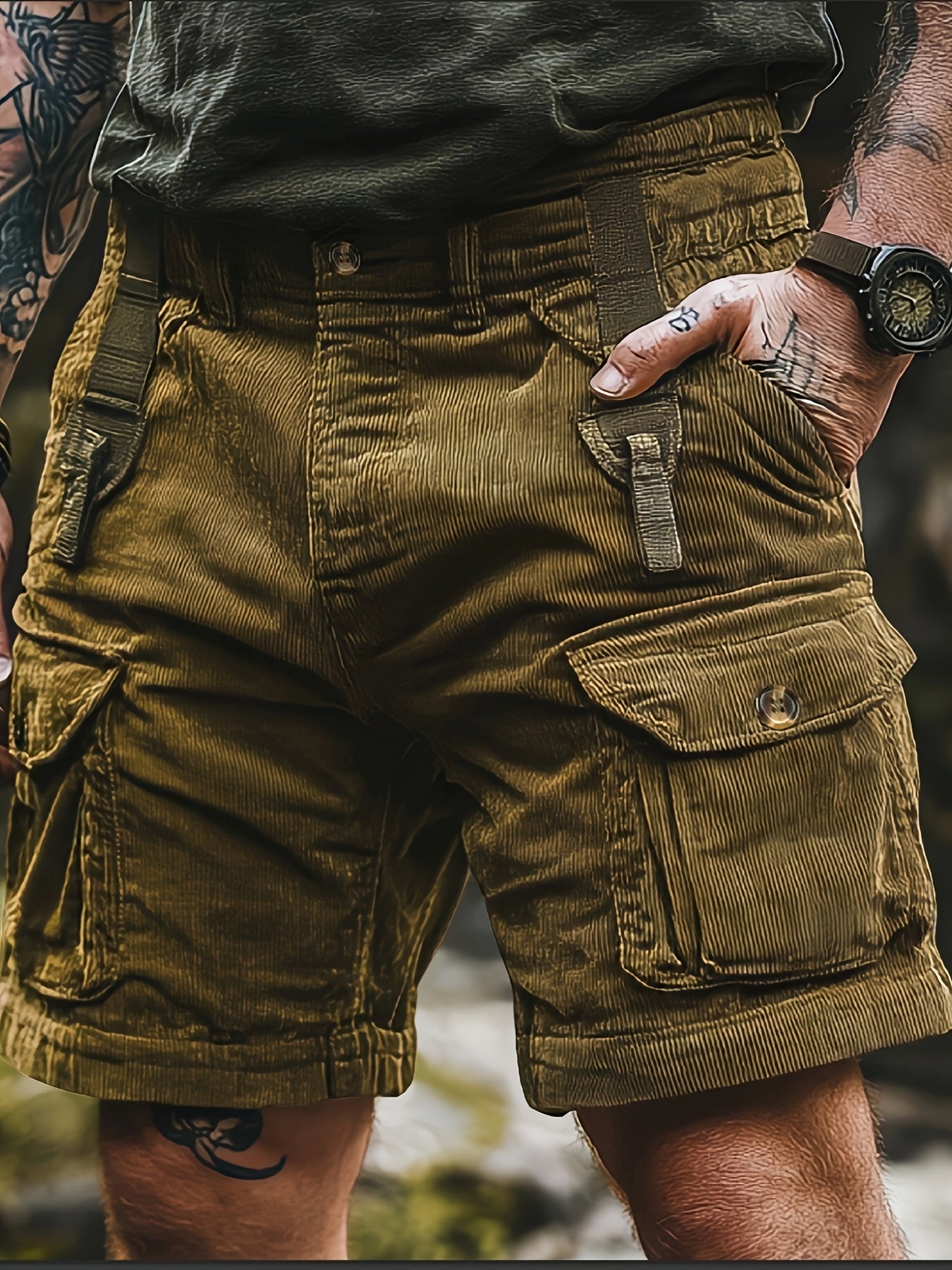 Herren Cargo Shorts mit Taschen und modernem Outdoor-Look