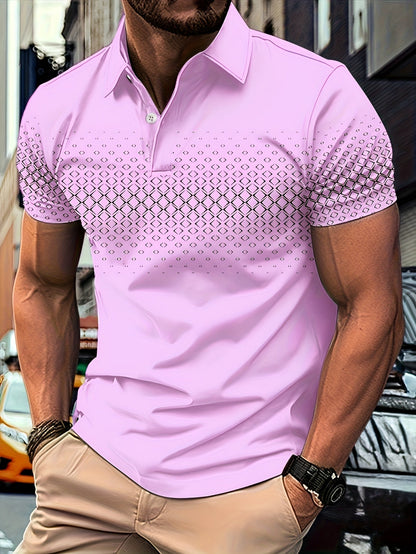 Herren Polo-Shirt mit modernem Muster – Stilvolles Freizeitshirt für Alltag und City