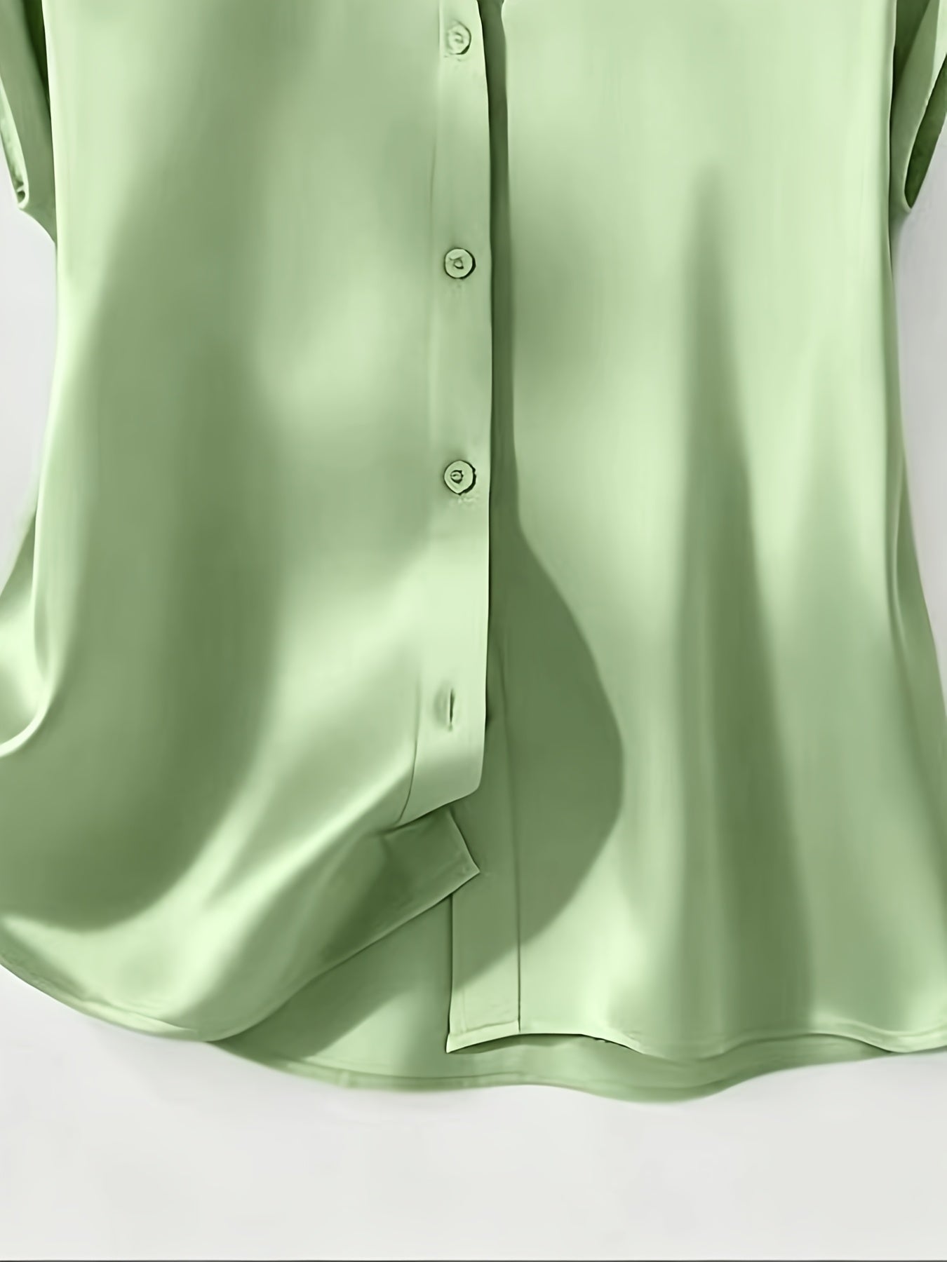 Damen Bluse mit Knopfleiste und Kragen – Elegante Kurzarmbluse für Büro und Alltag