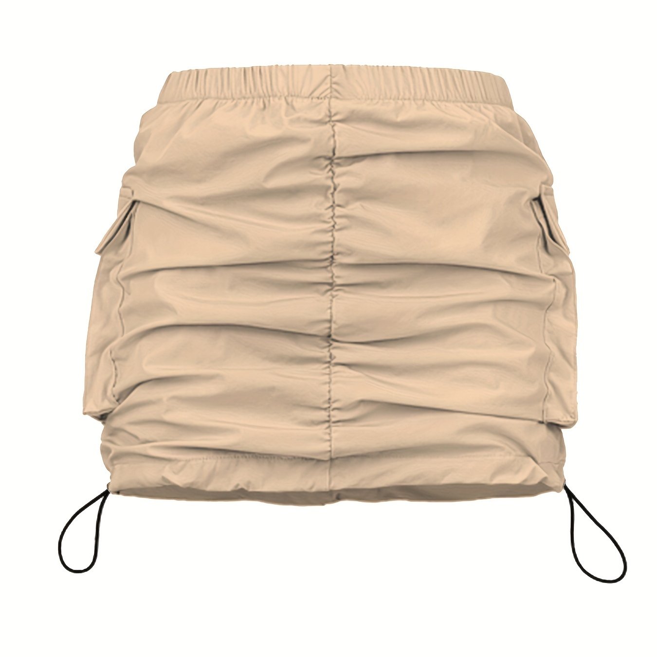 Damen Utility Minirock mit Kordelzug und Cargo-Taschen – Moderner Streetstyle