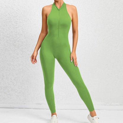 Hannah – Ärmelloser Yoga-Fitness-Jumpsuit mit Bauchkontrolle