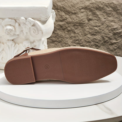 Damen T-Riemchen Ballerinas Elegant Komfort Alltag