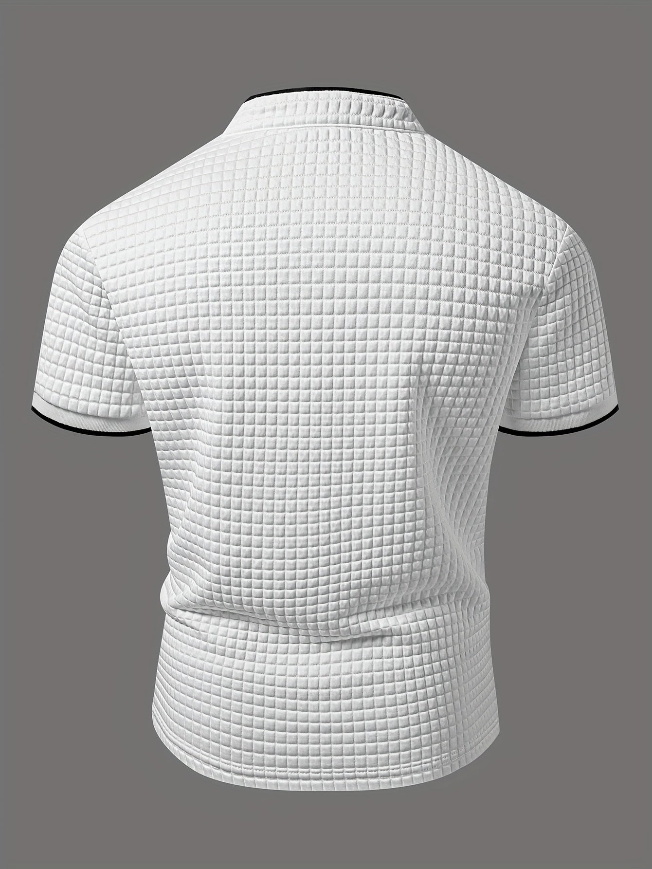 Herren Stehkragen Polo Shirt Modern Casual für Alltag und Freizeit