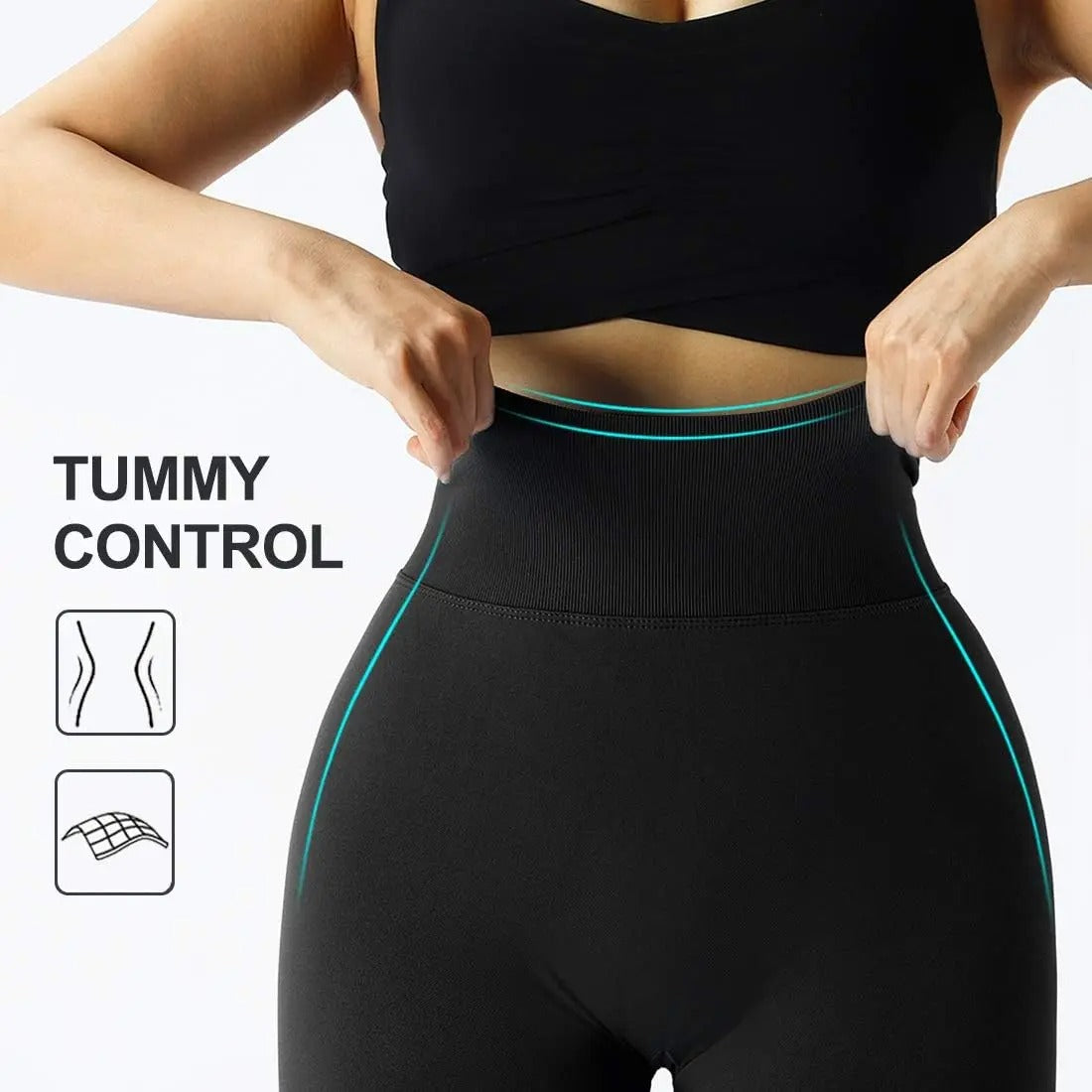 Damen Seamless Sportleggings High Waist Push-Up für Fitness & Alltag