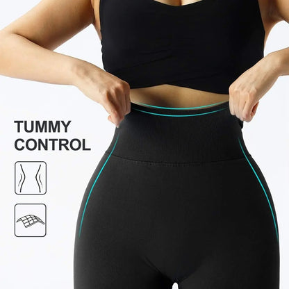 Damen Seamless Sportleggings High Waist Push-Up für Fitness & Alltag
