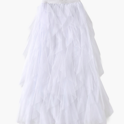 Damen Maxirock mit Rüschen für festliche Anlässe und elegante Outfits