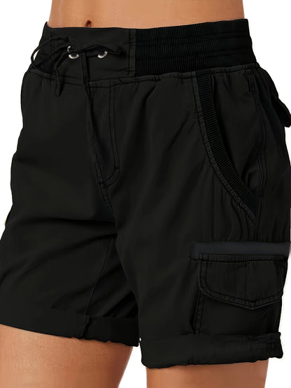 Damen Cargo-Bermuda Shorts mit Kordelzug – Bequemer Freizeit-Style für Sommer & Alltag