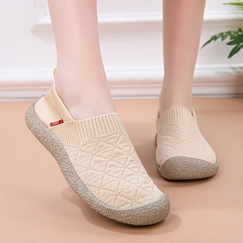 Damen Slip-On Strick Sneaker für Alltag und Freizeit
