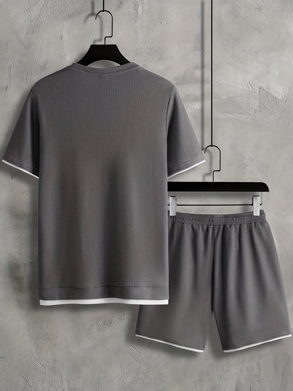 Herren Freizeit Set – Kurzarm Shirt & Shorts, Lounge & Sport, Modernes Streetwear Outfit