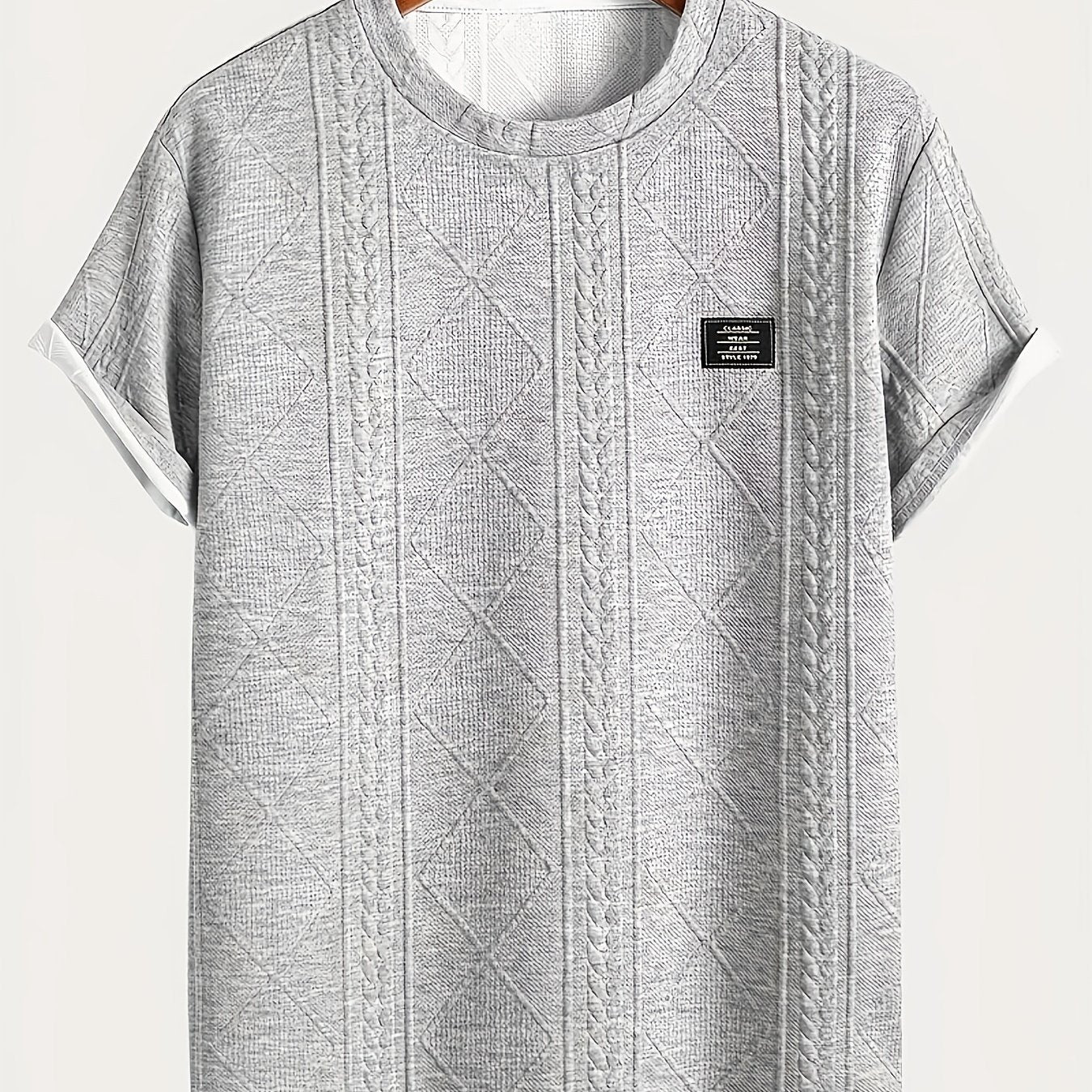 Herren T-Shirt im Strickmuster-Design – Lässiger Style für Alltag und Freizeit