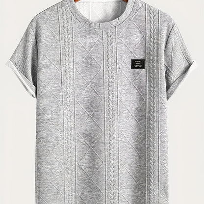 Herren T-Shirt im Strickmuster-Design – Lässiger Style für Alltag und Freizeit