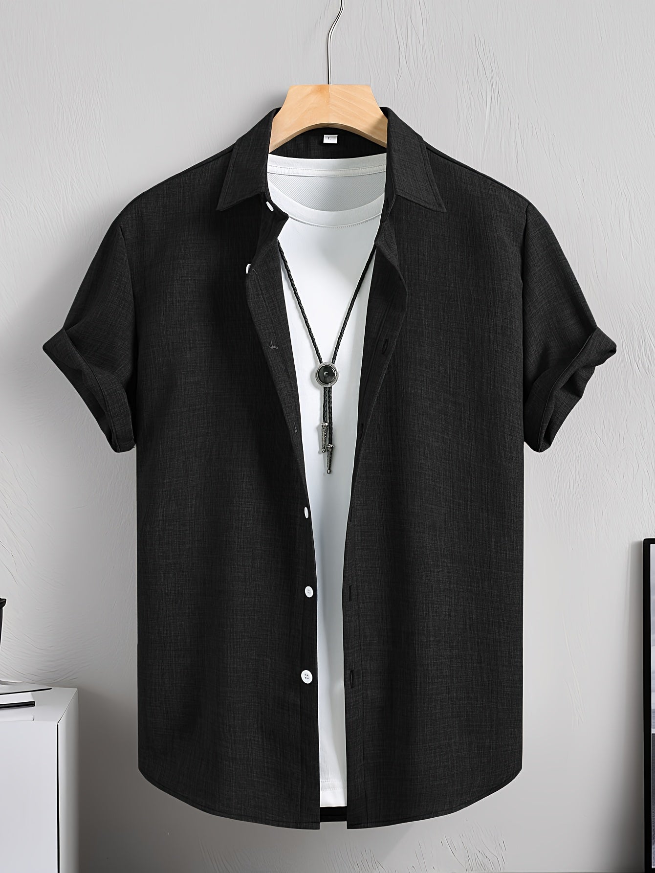 Herren Kurzarm Freizeithemd mit T-Shirt Layer-Look – Modernes Sommer Outfit für Alltag & Freizeit