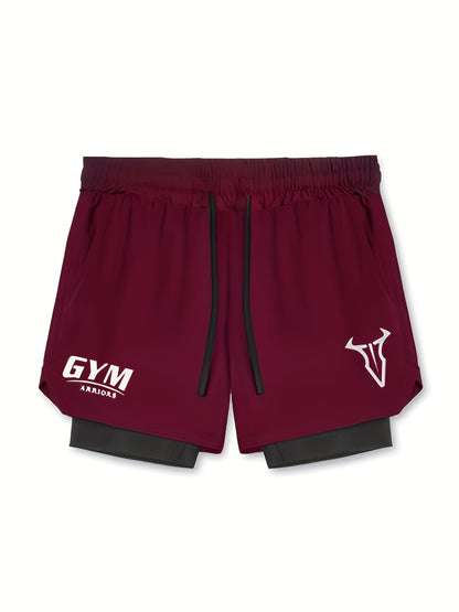 Herren Trainingsshorts mit 2-in-1-Design für Fitness und Sport