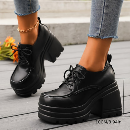 Damen Plateauschuhe Schnür-Oxford Retro Stil Modisch Alltag & Ausgehen