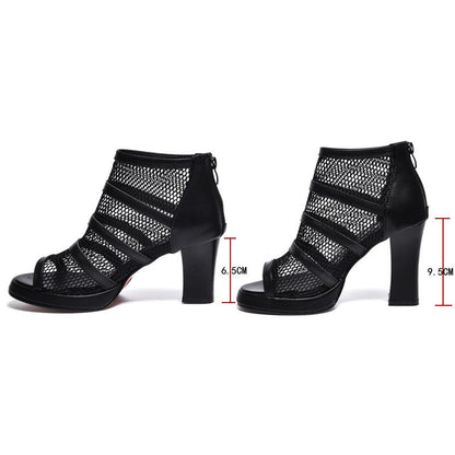 Melissa – Damen Mesh High Heels mit Blockabsatz
