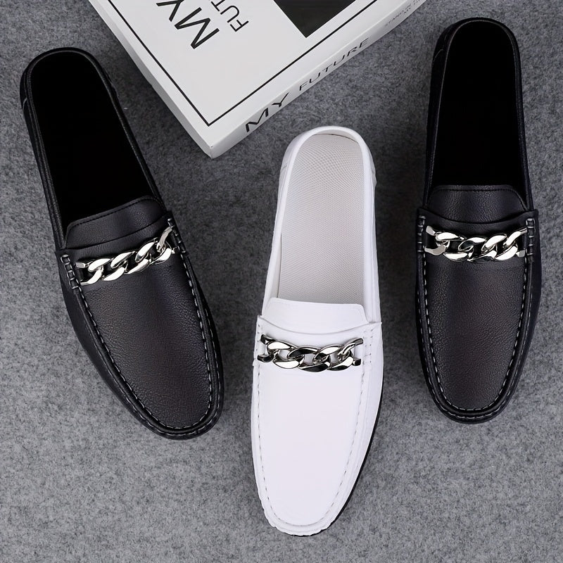 Herren Slip-On Loafer mit Ketten-Detail – Eleganter Business & Freizeit Schuh