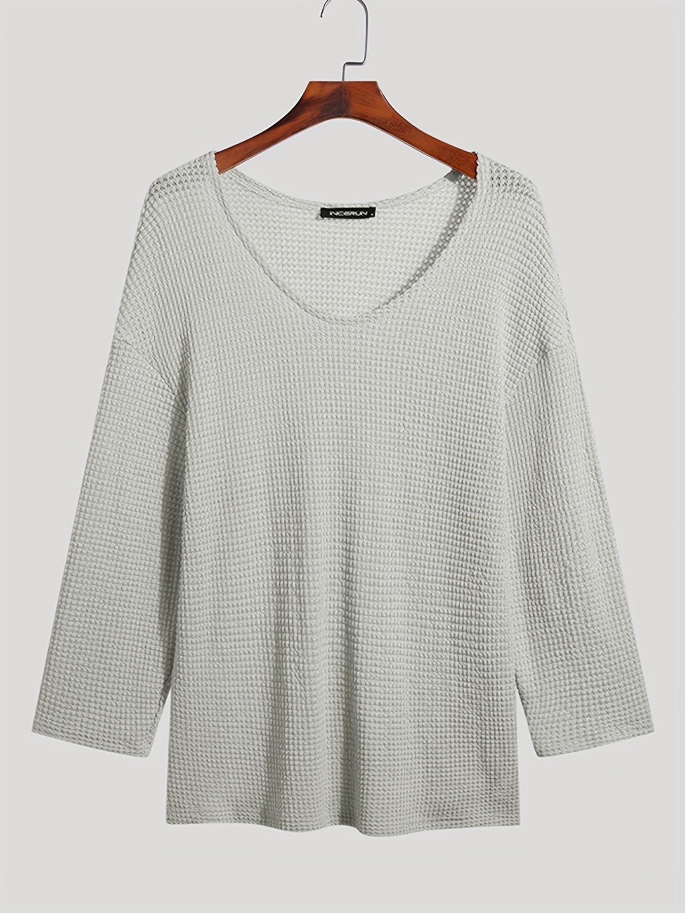 Herren Strickpullover im lockeren Mesh-Design – Lässiger V-Ausschnitt für Freizeit & Alltag