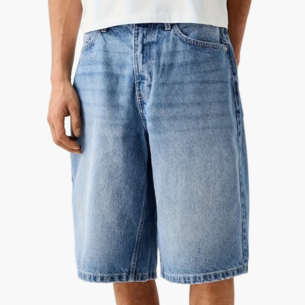 Herren Relaxed Fit Denim Bermudashorts – Modischer Freizeit-Look für Alltag und Streetstyle
