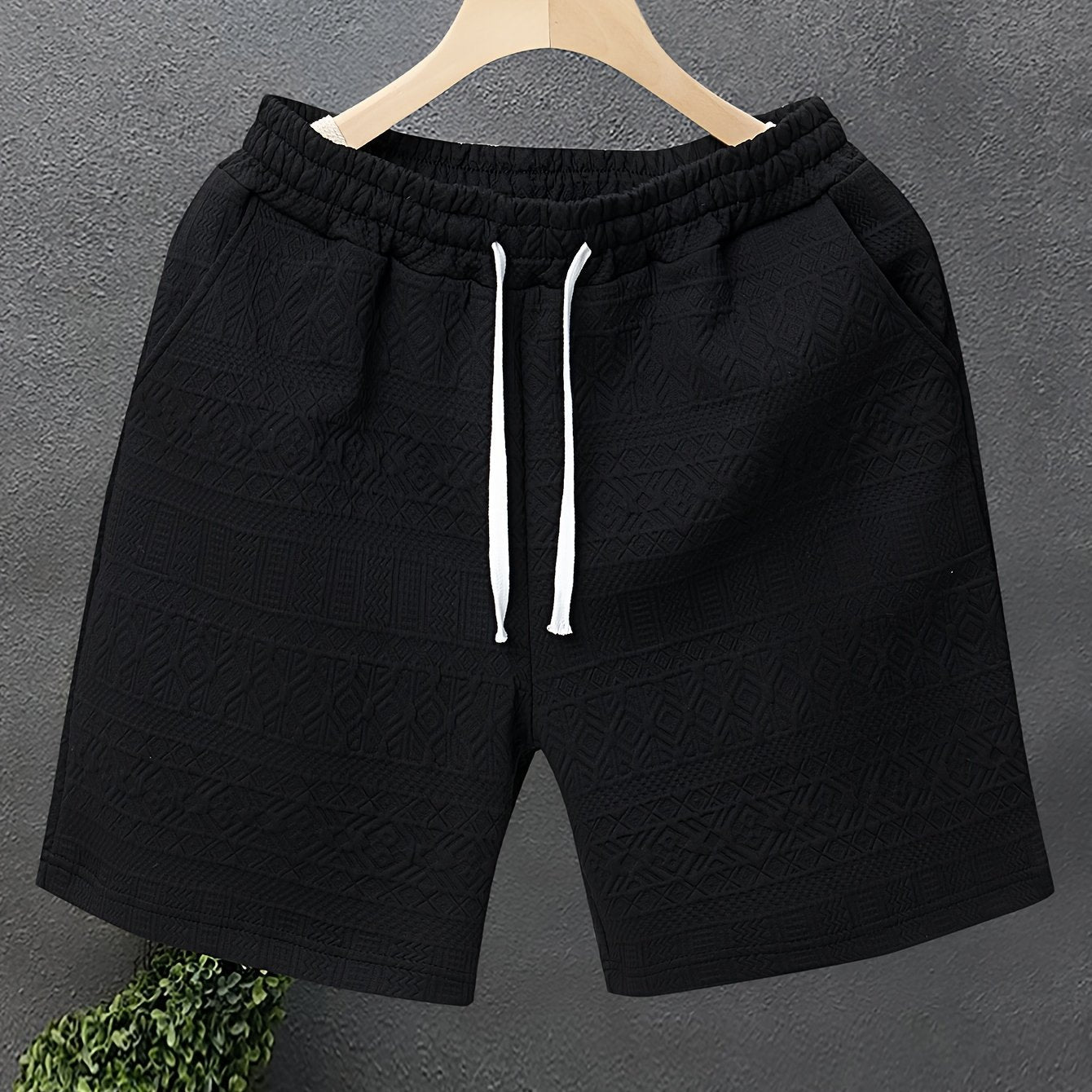 Herren Freizeits-Shorts mit geprägtem Muster für stilvolle Freizeit und Sport