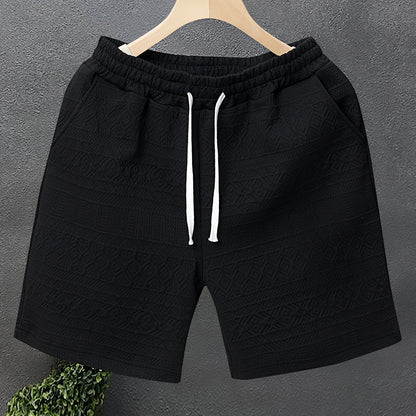 Herren Freizeits-Shorts mit geprägtem Muster für stilvolle Freizeit und Sport