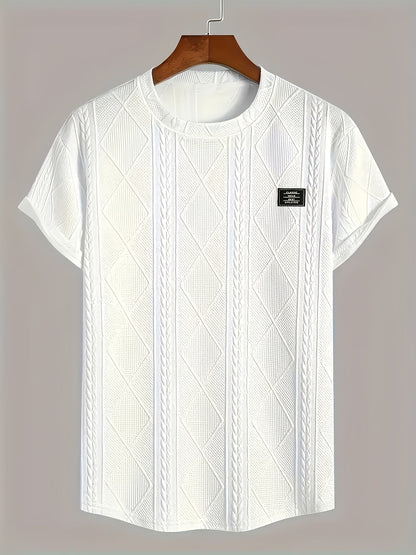 Herren T-Shirt im Strickmuster-Design – Lässiger Style für Alltag und Freizeit