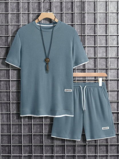 Herren Freizeit Set – Kurzarm Shirt & Shorts, Lounge & Sport, Modernes Streetwear Outfit