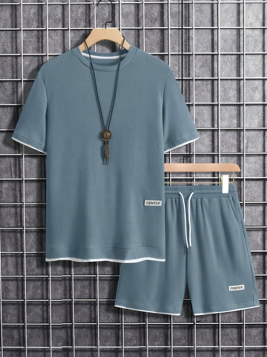 Herren Freizeit Set – Kurzarm Shirt & Shorts, Lounge & Sport, Modernes Streetwear Outfit