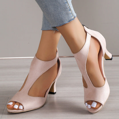 Jessica – Sommerliche Damen-Sandalen mit Peep-Toe und Reißverschluss