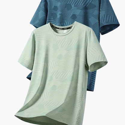 Herren Funktions-T-Shirts – Lässige Sommeroberteile mit tropischem Muster, ideal für Freizeit und Sport