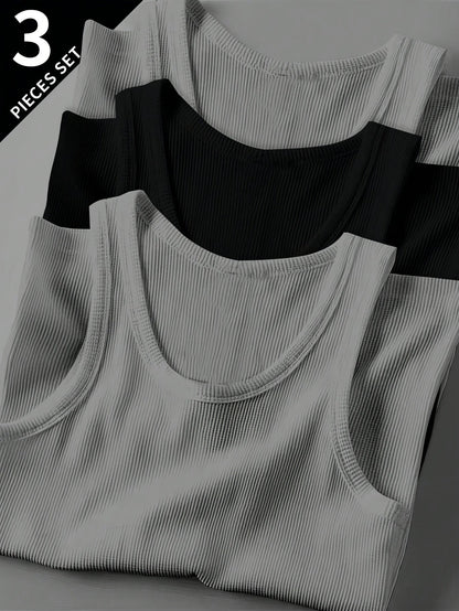 Herren Sport Tanktop mit Rippstruktur – Modernes Fitnesstop für Training und Freizeit