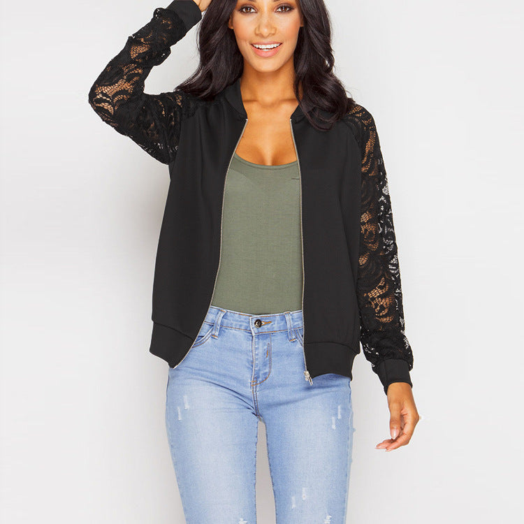 Kim – Damen-Bomberjacke mit Spitze