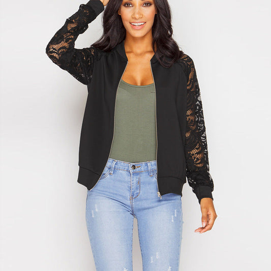 Kim – Damen-Bomberjacke mit Spitze