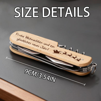 Vaterstags Multi-Tool für Herren – Klassisches Taschenmesser mit Gravur, Geschenkidee für Papa