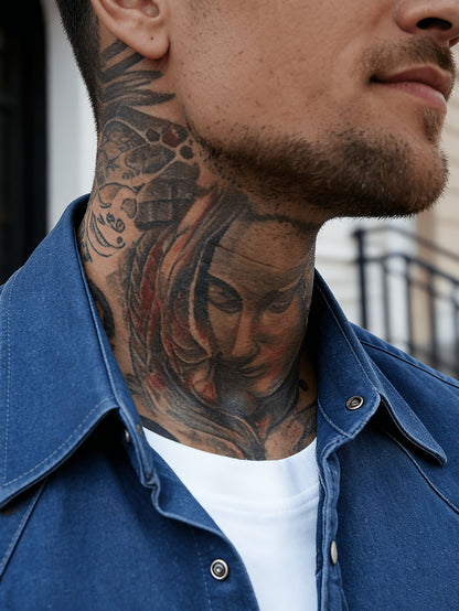 Herren Denim Hemd im Casual Western Stil – Perfekt für Freizeit und Alltag