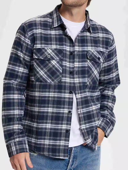 Herren Flanellhemd im karierten Casual-Look – Freizeit & Alltag