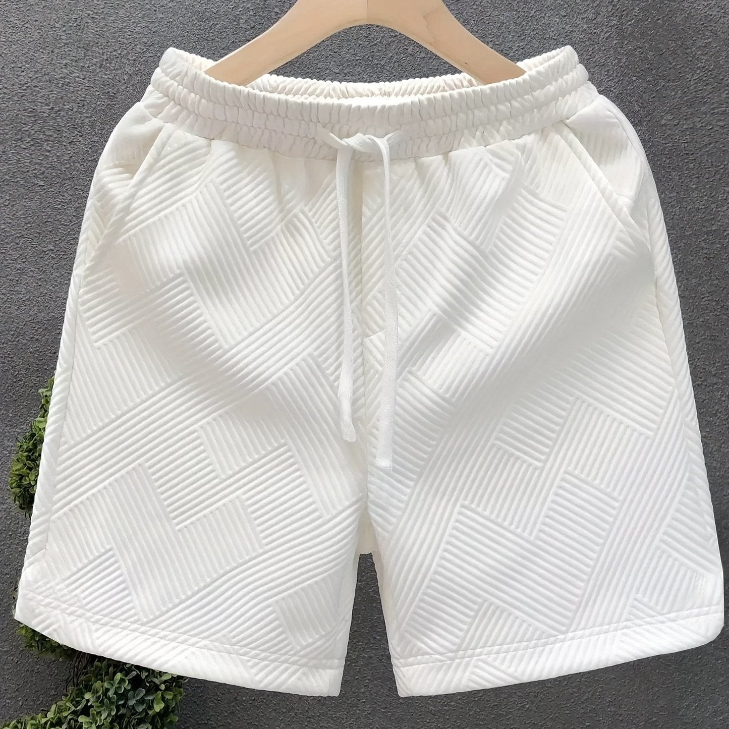 Herren Freizeits-Shorts mit geprägtem Muster für stilvolle Freizeit und Sport