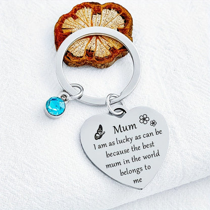 Damen Schlüsselanhänger Herz – Muttertagsgeschenk mit Gravur für die beste Mama – Emotionales Accessoire zum Muttertag