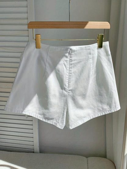 Damen Wickel-Strandskort mit Shorts – Femininer Beach-Look