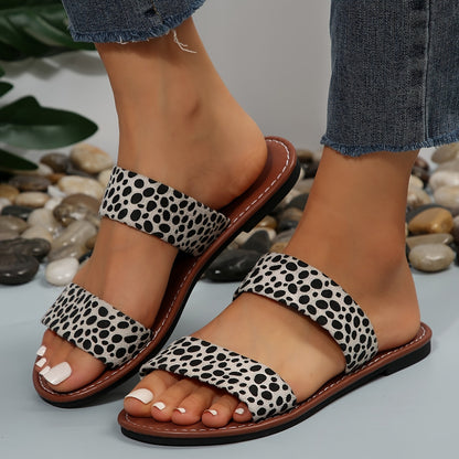 Damen Slide Sandalen mit Animal Print – Modische Sommerschuhe für Freizeit & Alltag