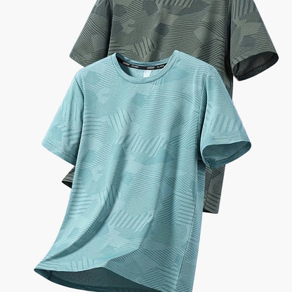 Herren Funktions-T-Shirts – Lässige Sommeroberteile mit tropischem Muster, ideal für Freizeit und Sport